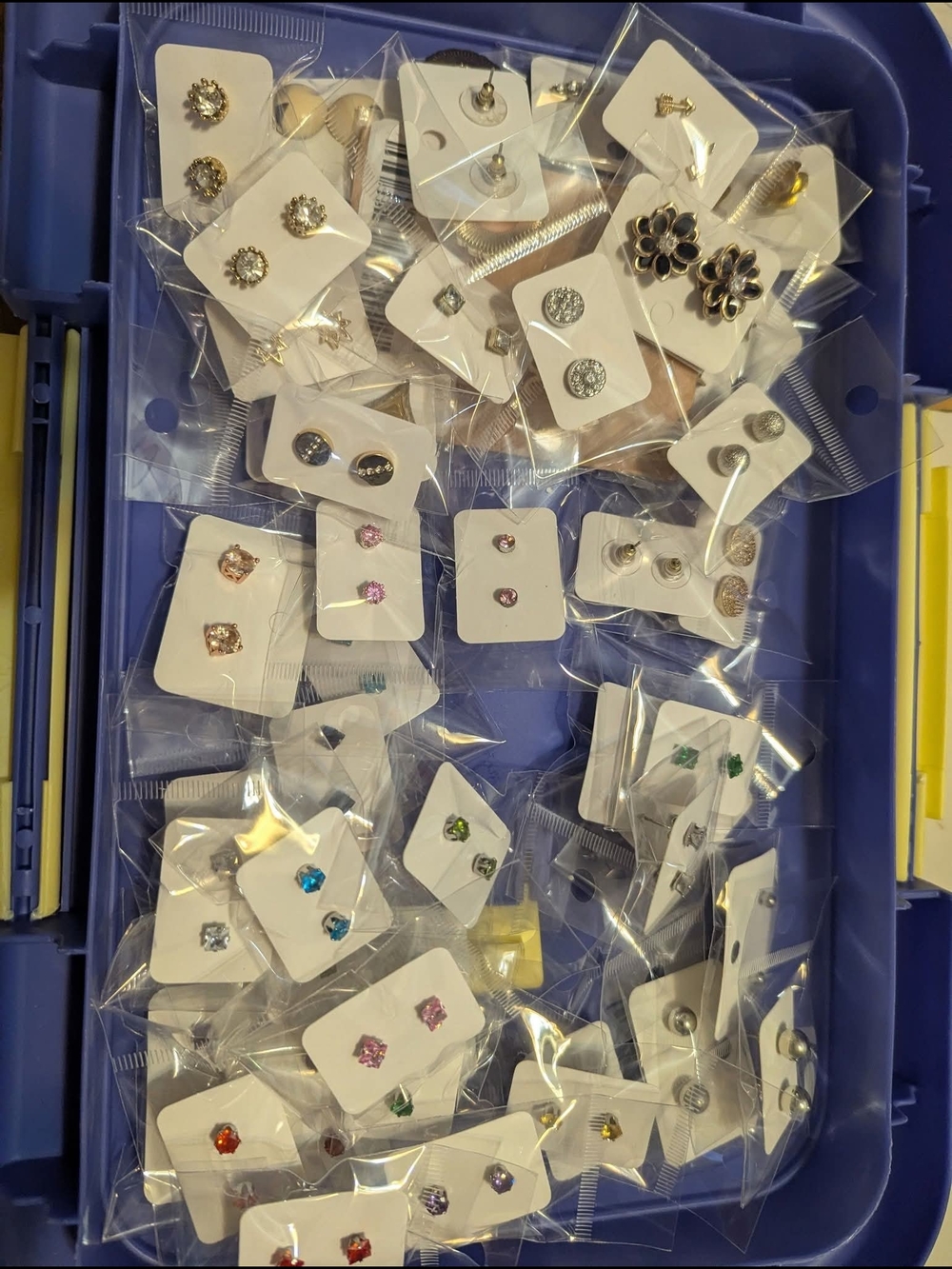 Mixed Stud Earring Lot in Multicolor